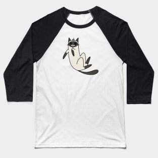 Cute Siamese Cat Baseball T-Shirt